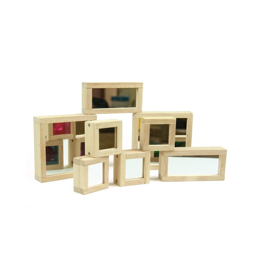 Bloques Sensoriales de Madera con reverso de Espejo Treasure Blocks - Imagen 3
