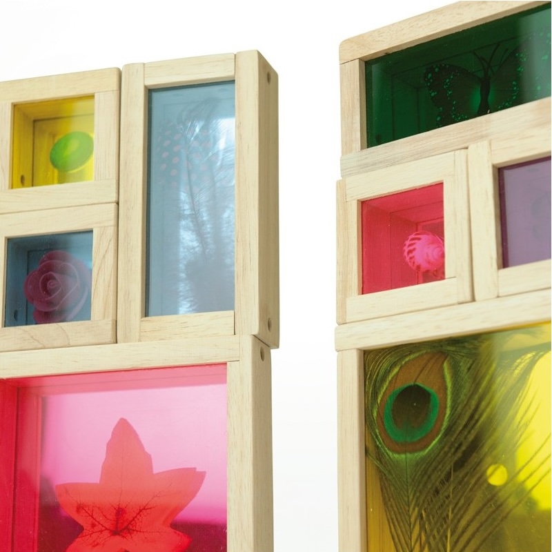 Bloques Sensoriales de Madera con reverso de Espejo Treasure Blocks - Imagen 5