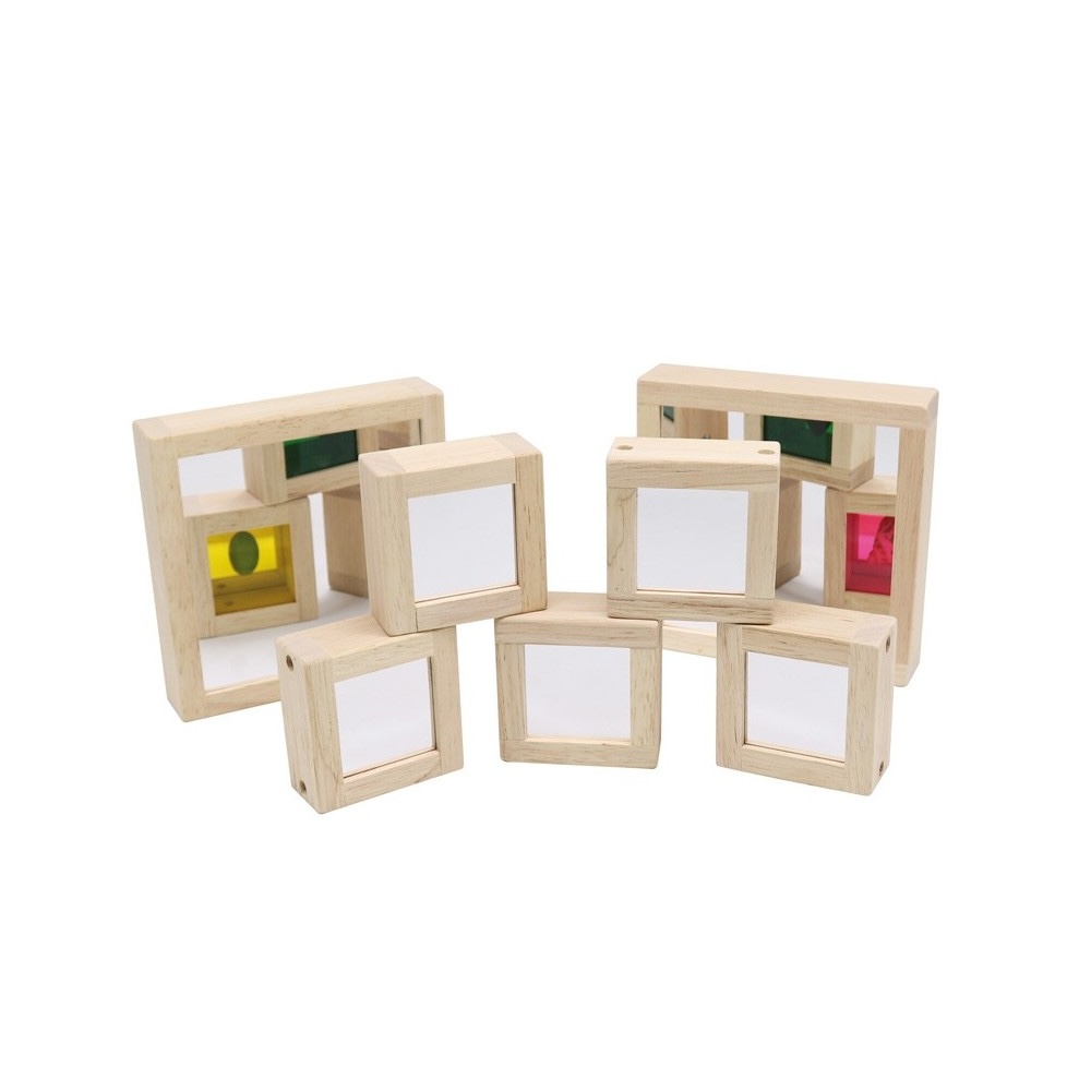 Bloques Sensoriales de Madera con reverso de Espejo Treasure Blocks - Imagen 6